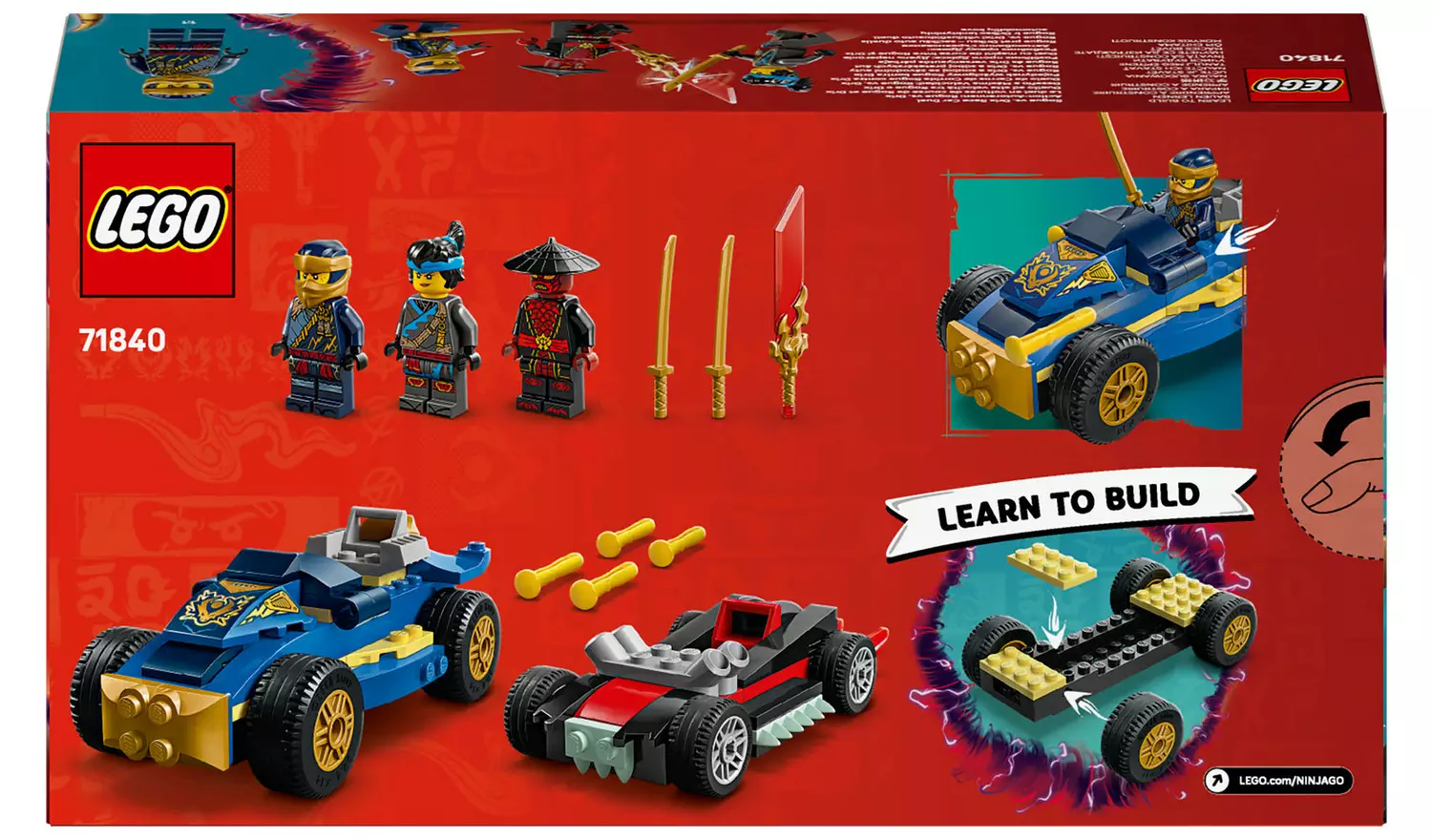 LEGO NINJAGO Rogue vs. Drix Race Car Duel Building Toy 71840