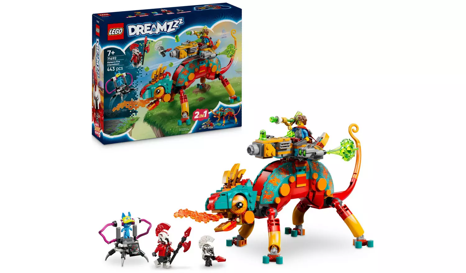 LEGO DREAMZzz 2in1 Mateo's Fire Chameleon Creative Toy 71492