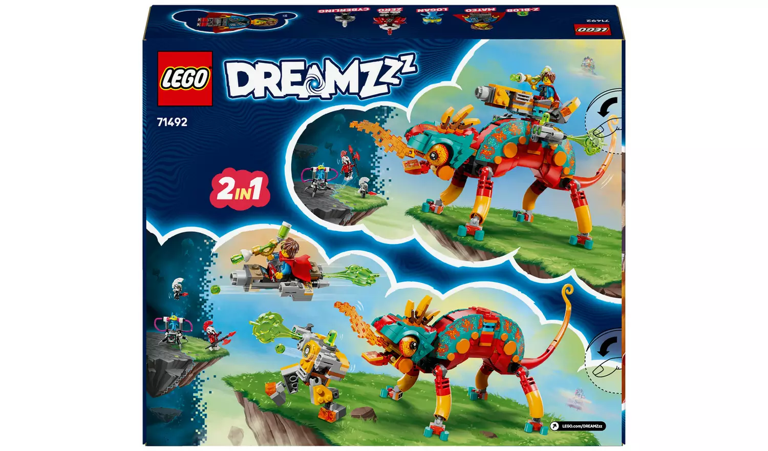 LEGO DREAMZzz 2in1 Mateo's Fire Chameleon Creative Toy 71492