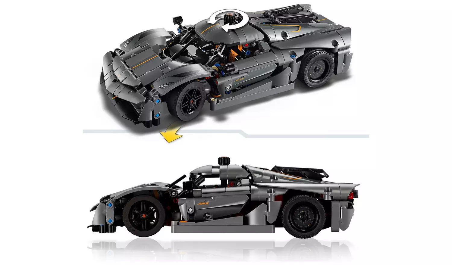 LEGO Technic Koenigsegg Jesko Absolut Grey Hypercar 42173