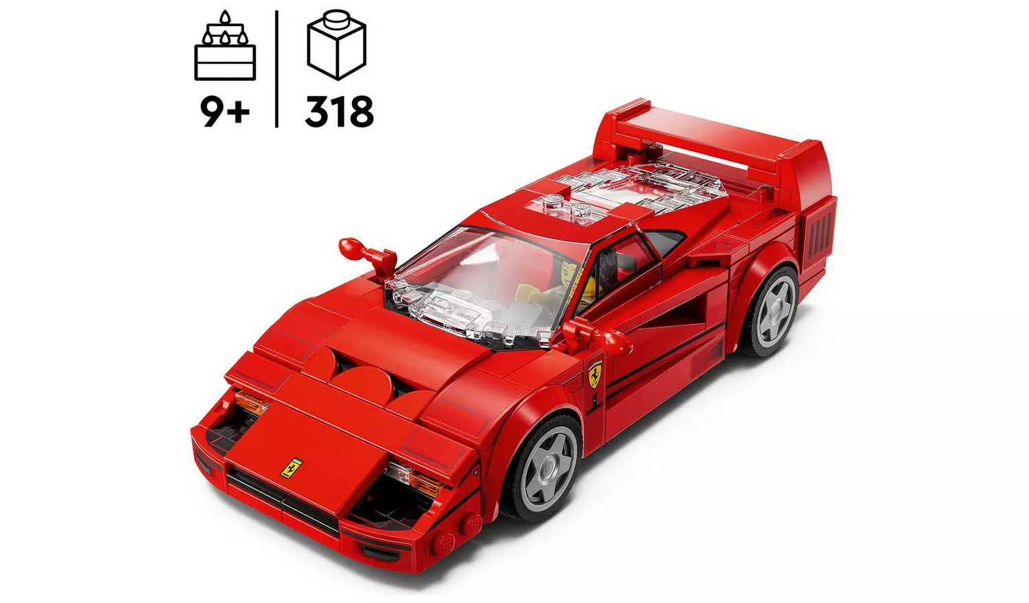 LEGO Speed Champions Ferrari F40 Supercar Vehicle Toy 76934