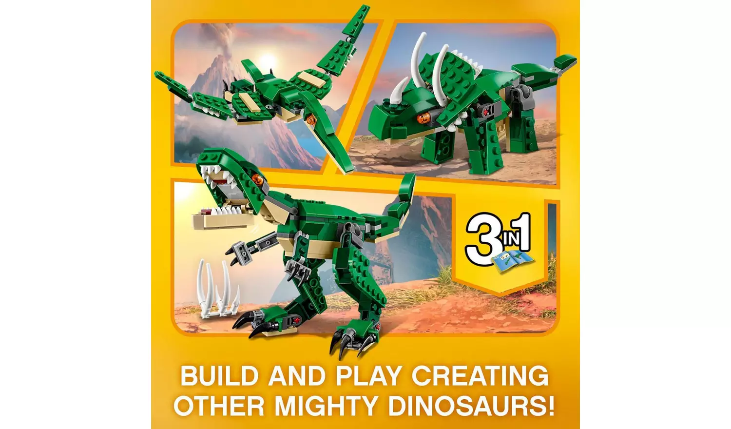 LEGO Creator 3in1 Mighty Dinosaurs Model Building Set 31058