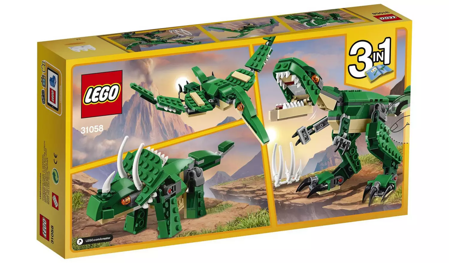 LEGO Creator 3in1 Mighty Dinosaurs Model Building Set 31058
