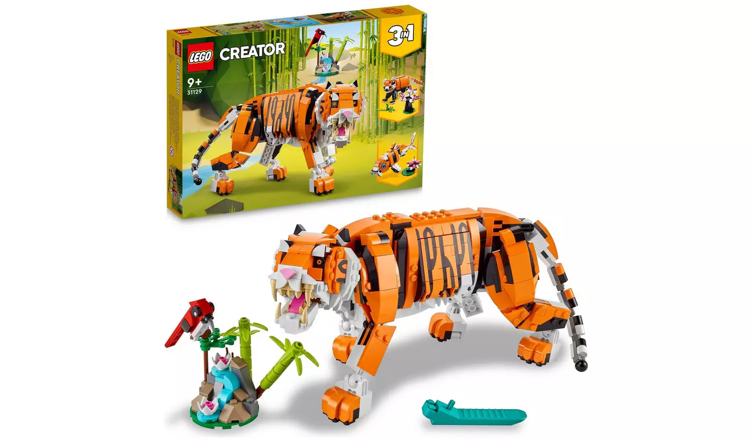LEGO Creator 3in1 Majestic Tiger Animal Building Toy 31129