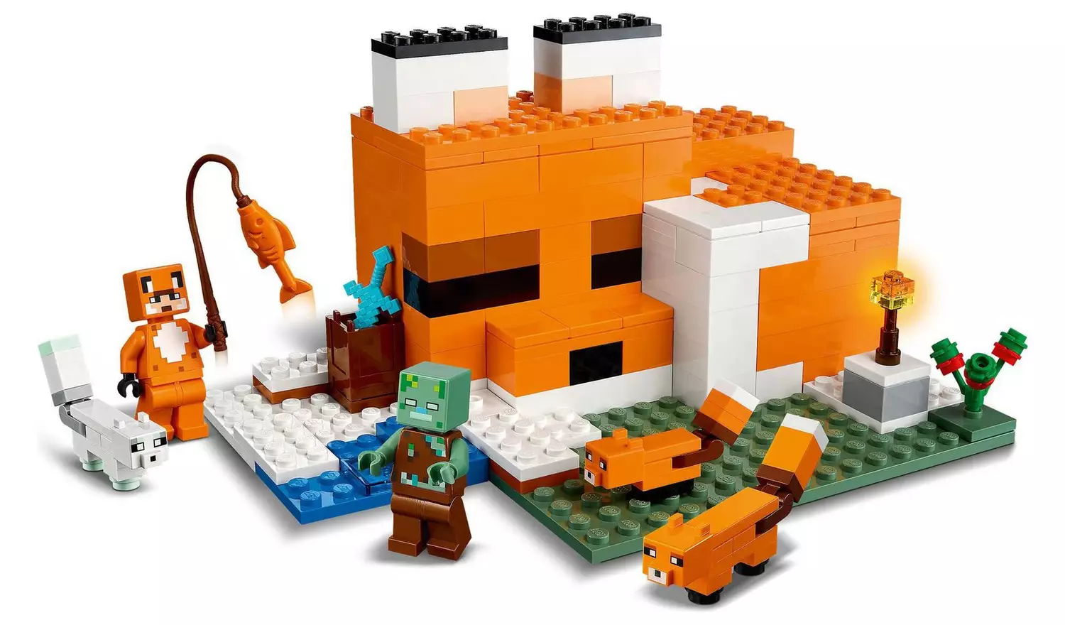 LEGO Minecraft The Fox Lodge House Animals Toy 21178