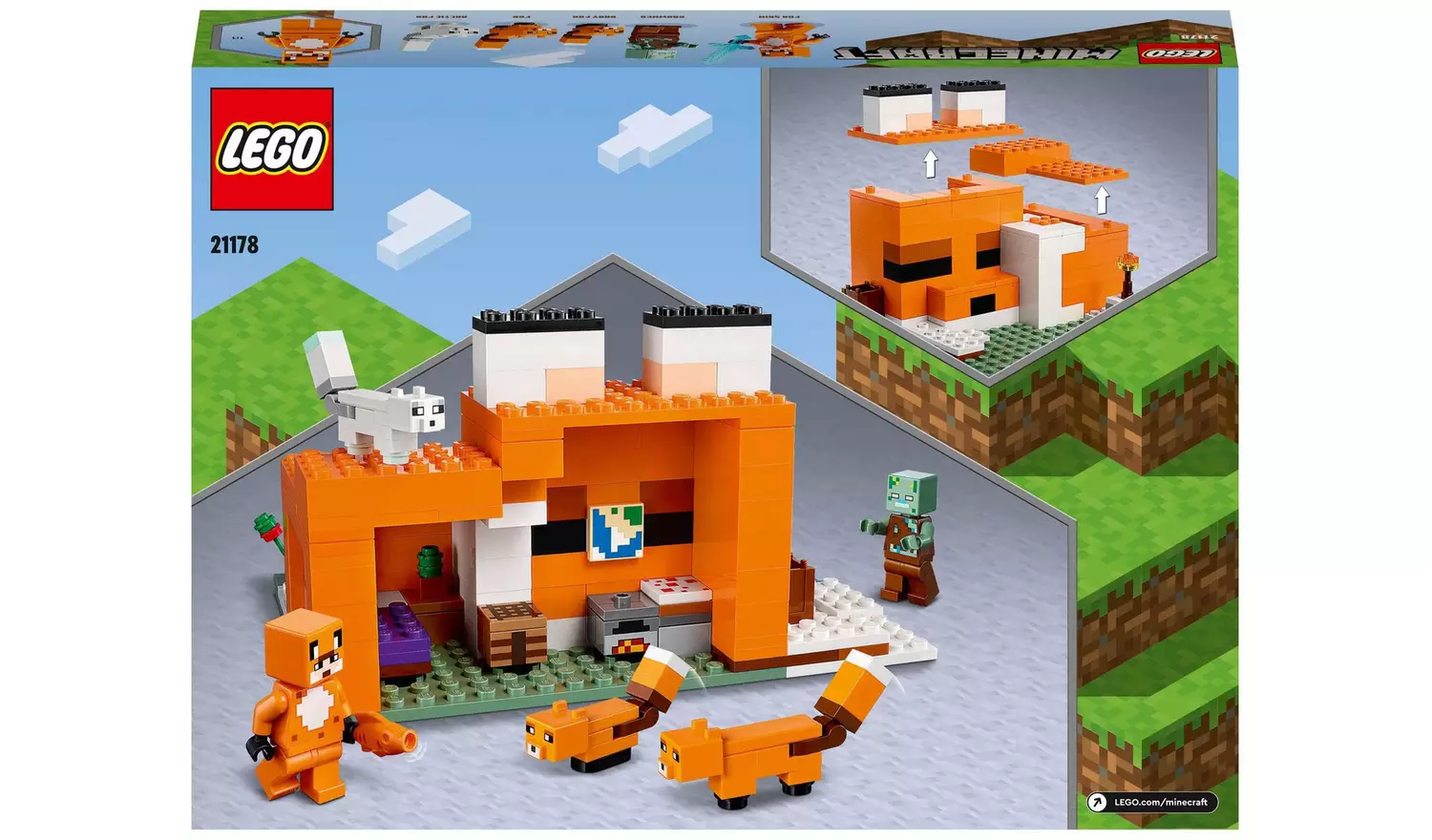 LEGO Minecraft The Fox Lodge House Animals Toy 21178