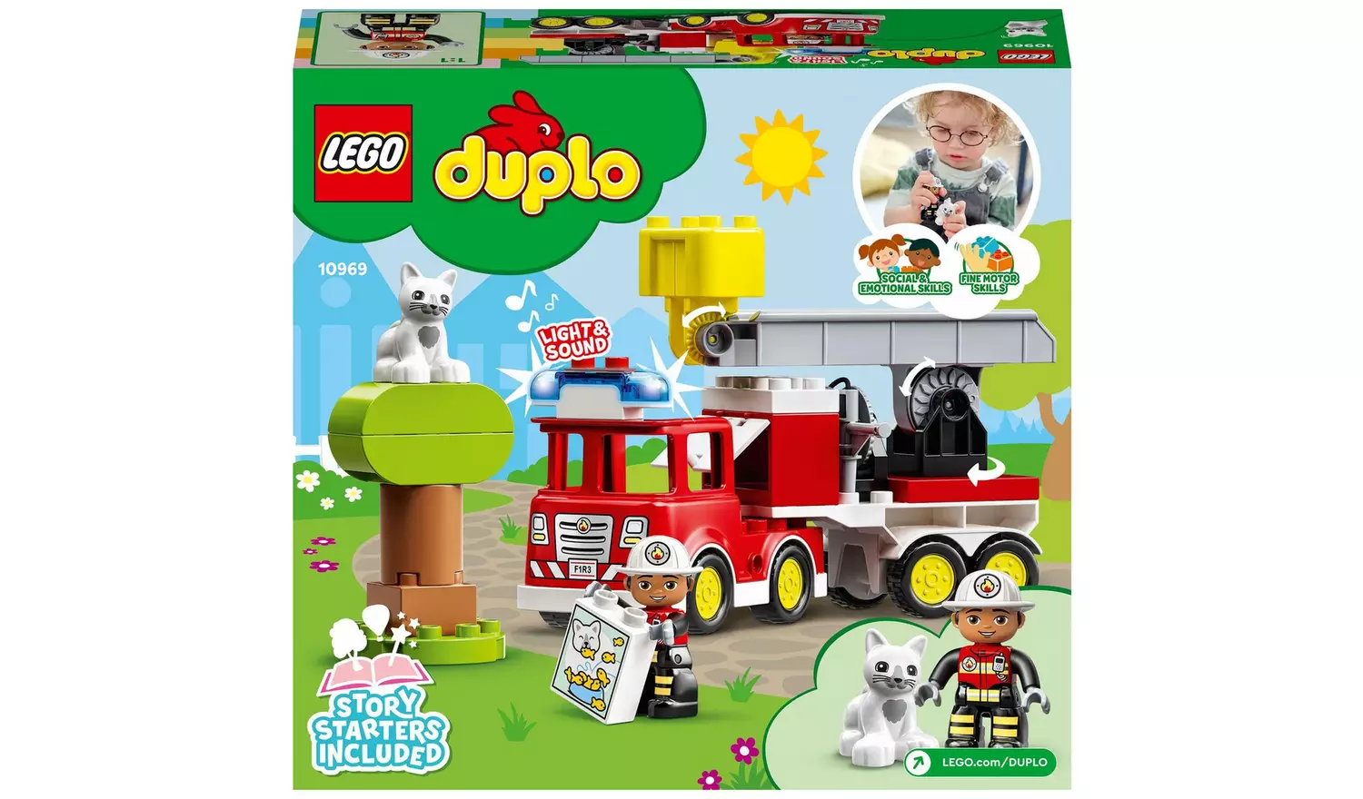 LEGO DUPLO Town Fire Engine Toy for 2 Year Olds 10969