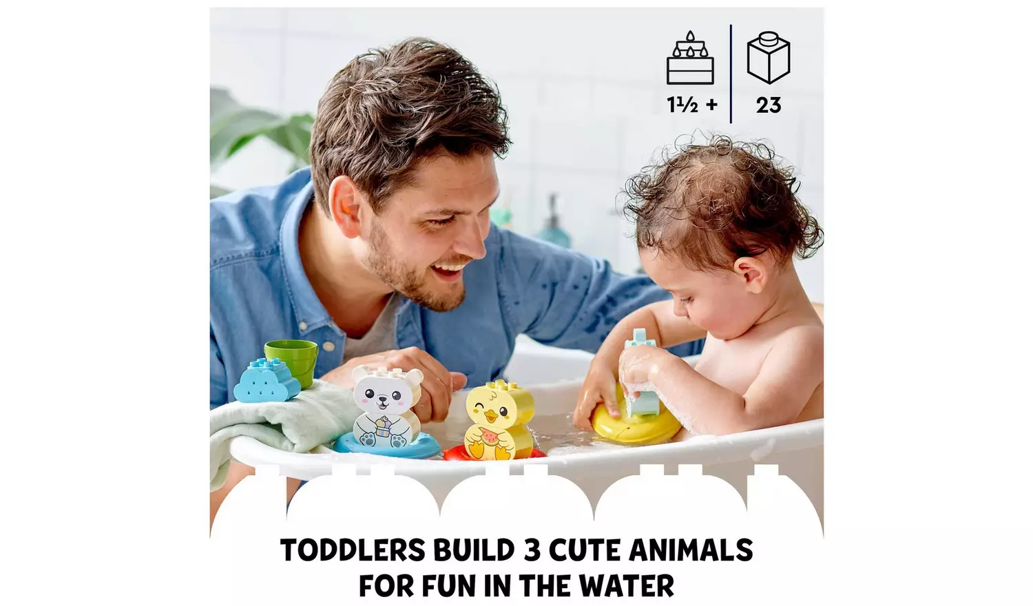 LEGO DUPLO Bath Time Fun: Floating Animal Train Toy 10965
