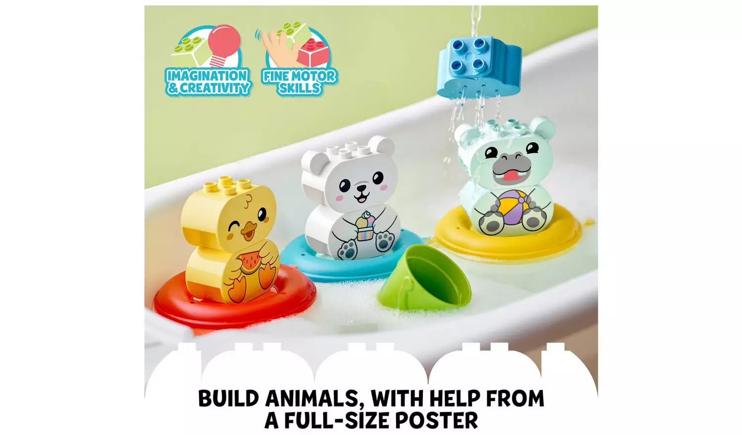 LEGO DUPLO Bath Time Fun: Floating Animal Train Toy 10965