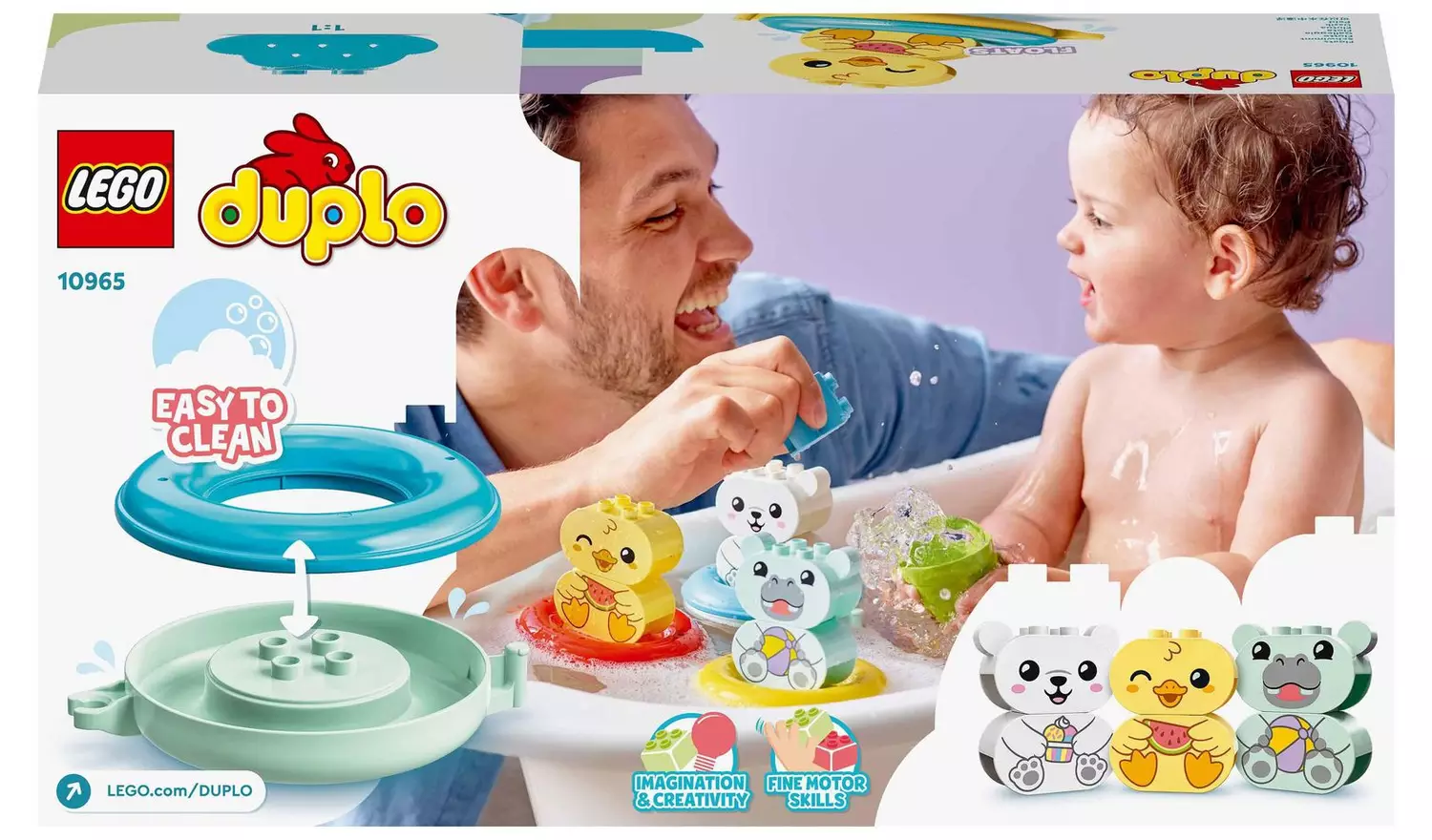 LEGO DUPLO Bath Time Fun: Floating Animal Train Toy 10965