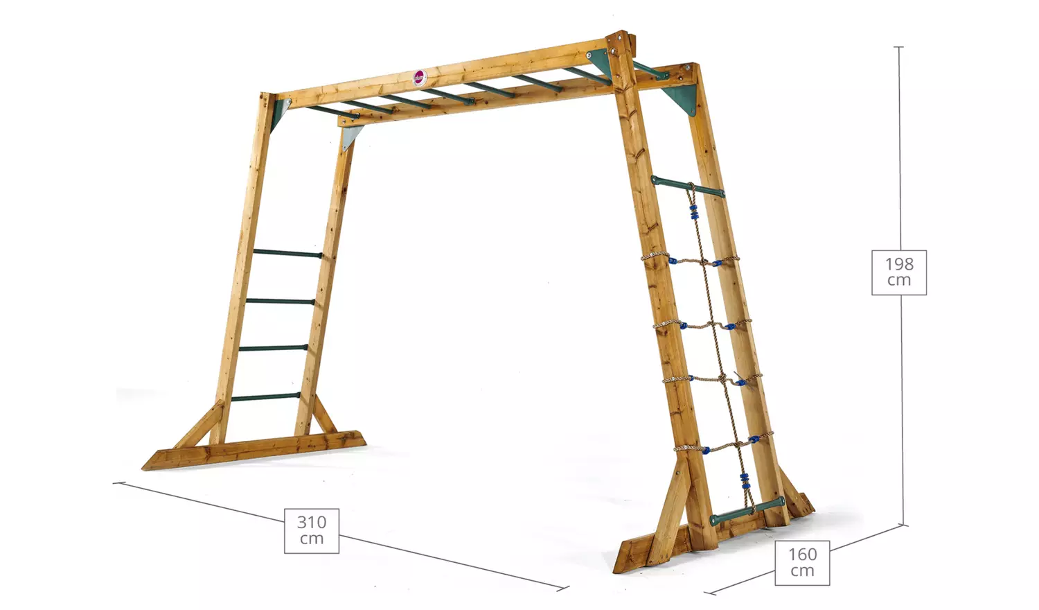 Plum Wooden Free Standing Monkey Bars