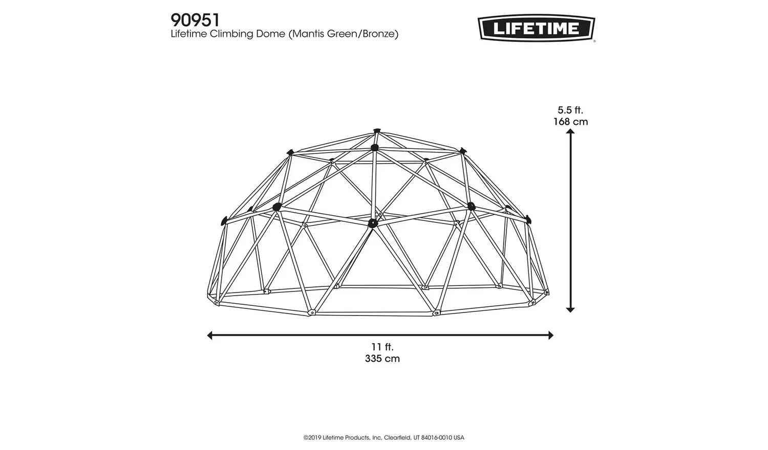 Lifetime 66 Inch Kids Dome Climber