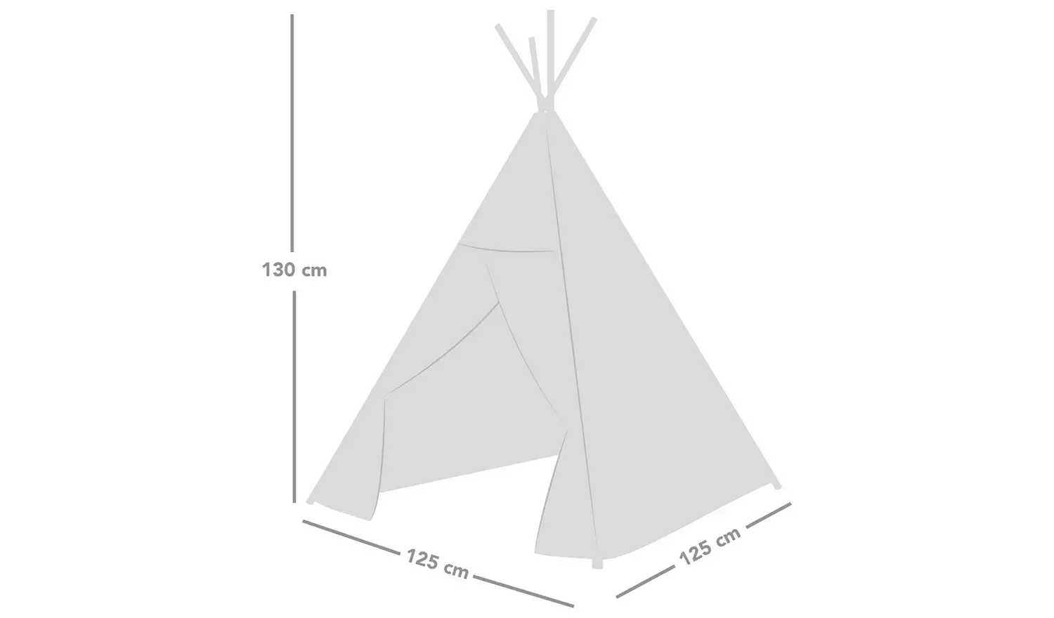 rucomfy Kids Trend Teepee Tent - Baby Pink