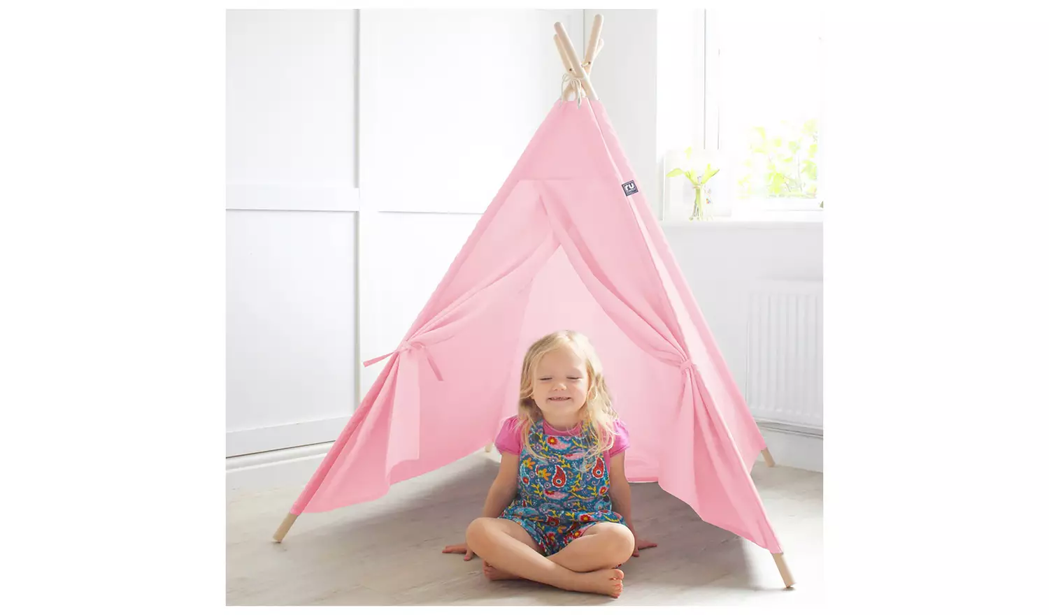 rucomfy Kids Trend Teepee Tent - Baby Pink