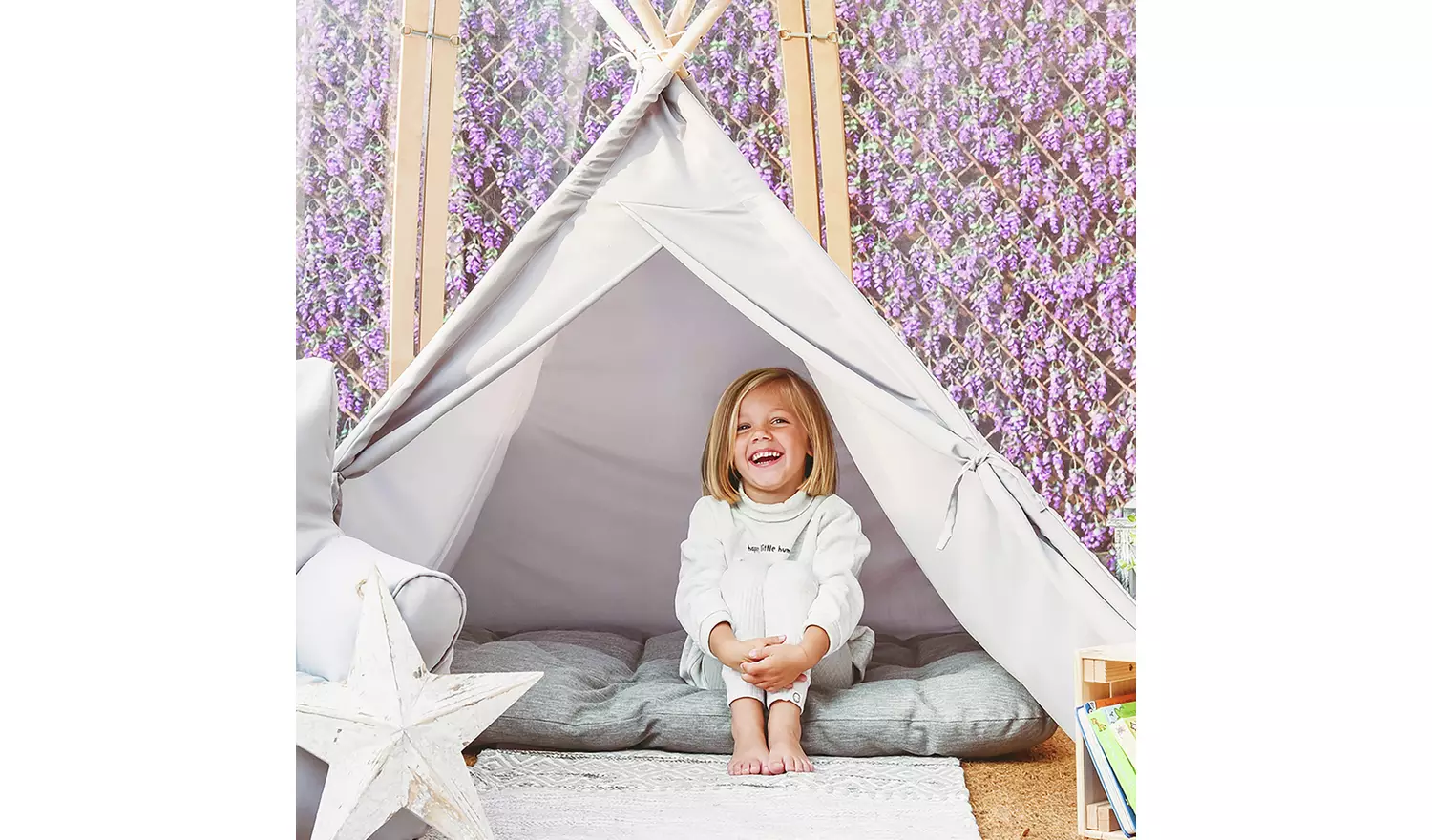rucomfy Kids Trend Platinum Teepee Tent - Grey