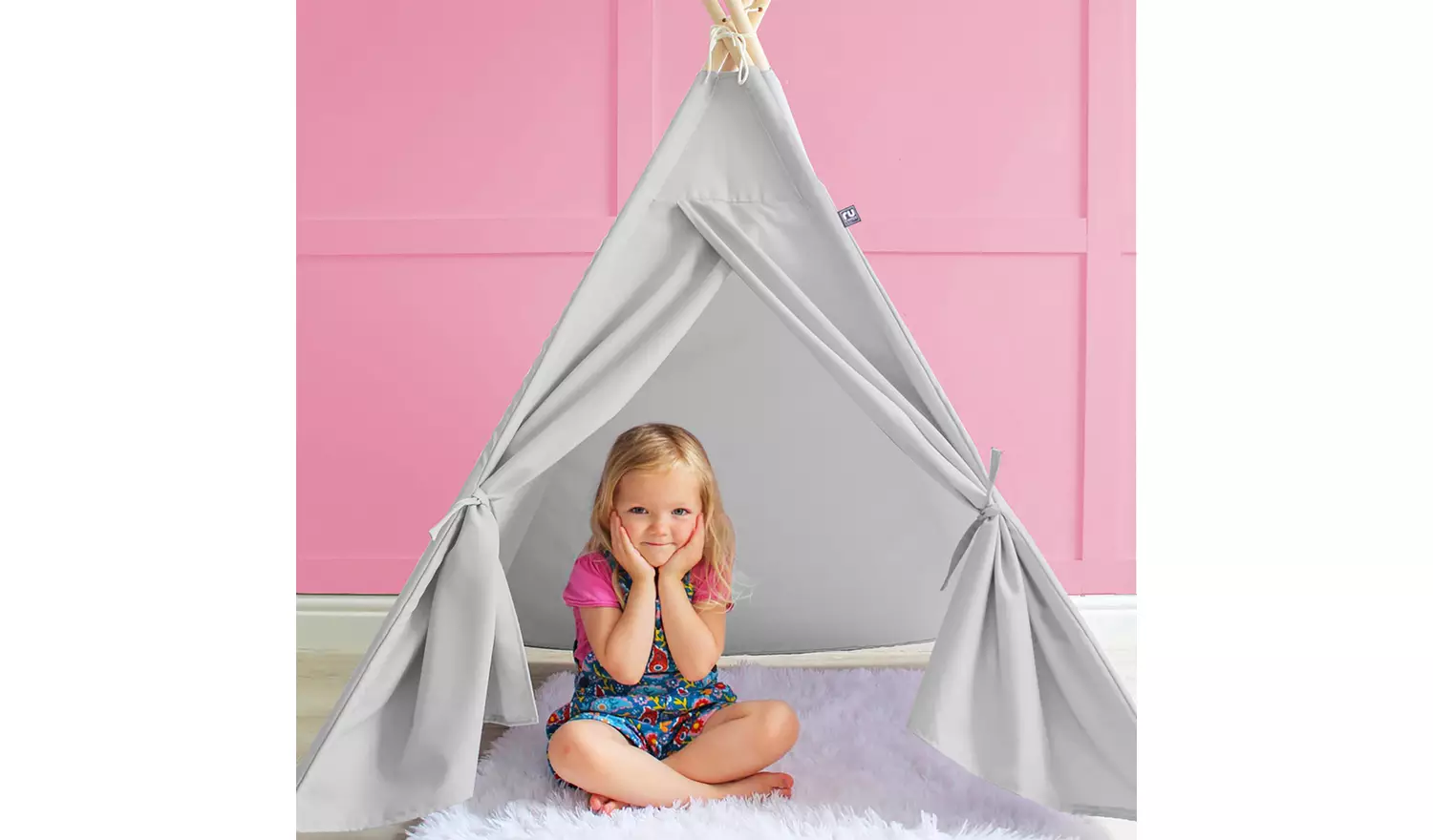 rucomfy Kids Trend Platinum Teepee Tent - Grey