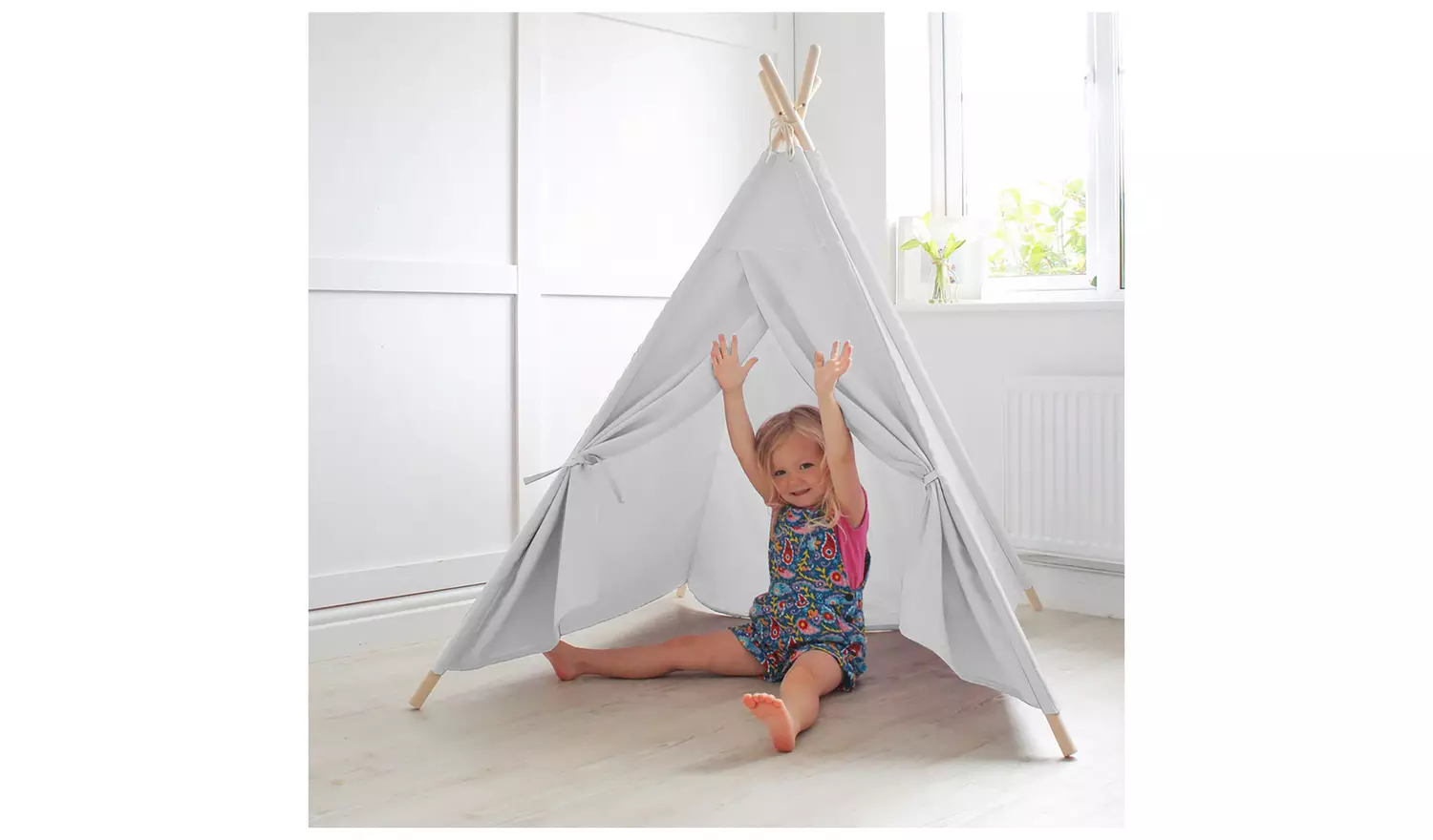 rucomfy Kids Trend Platinum Teepee Tent - Grey