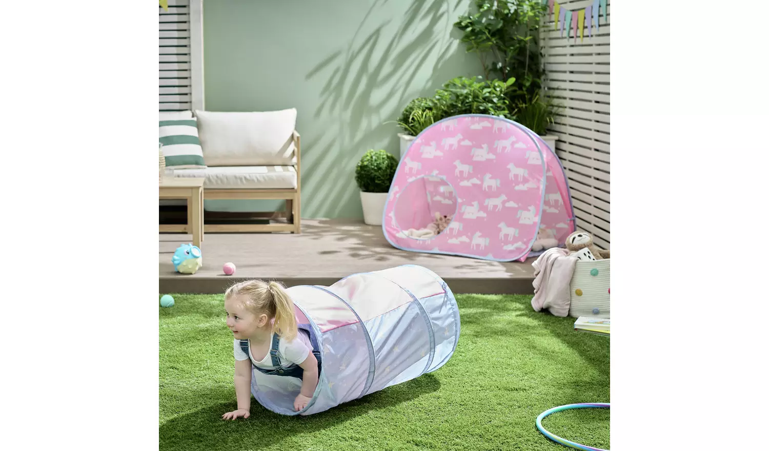 Chad Valley Pink Play Tunnel