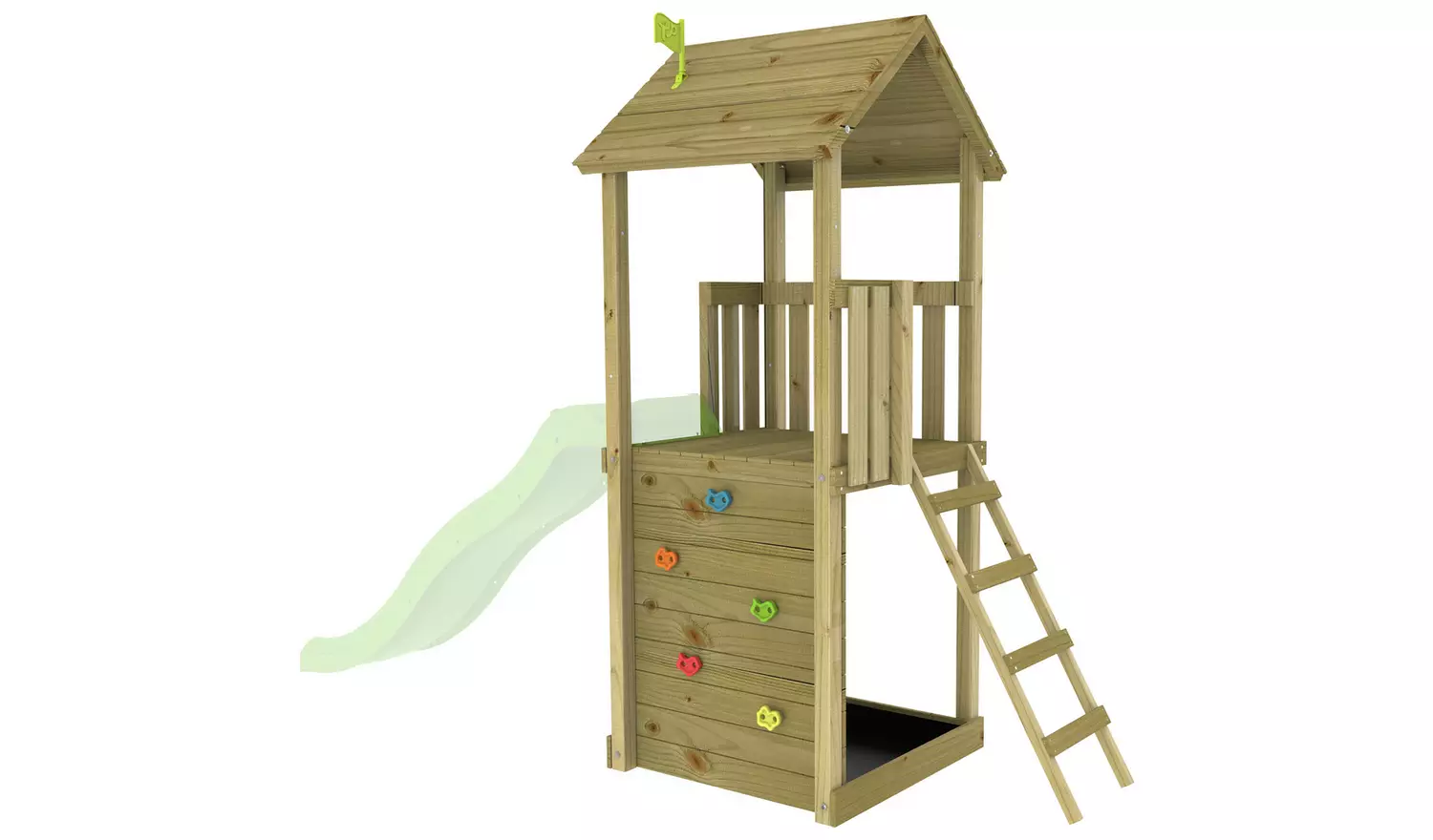 TP Skywood Wooden Climbing Frame and Slide
