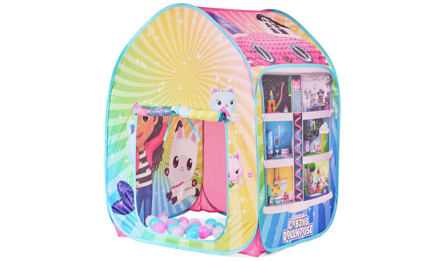 Gabby's Dollhouse Pop-Up Play Tent with 20 Playballs