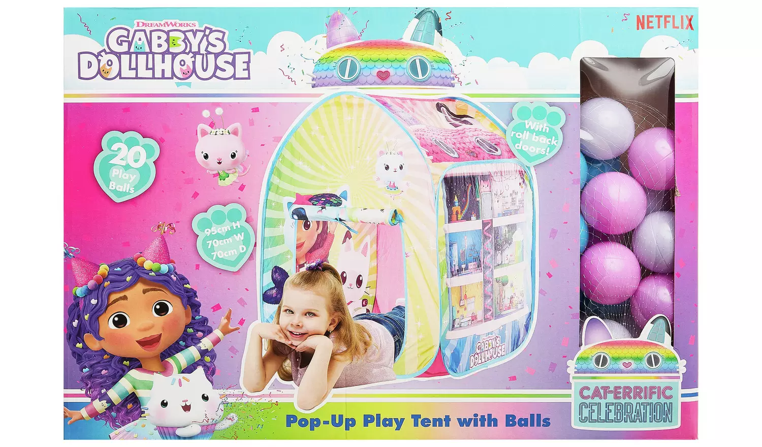 Gabby's Dollhouse Pop-Up Play Tent with 20 Playballs