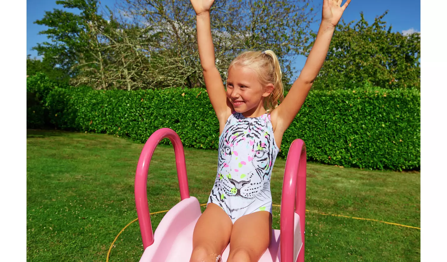 Chad Valley 7ft Kids Garden Slide - Pink