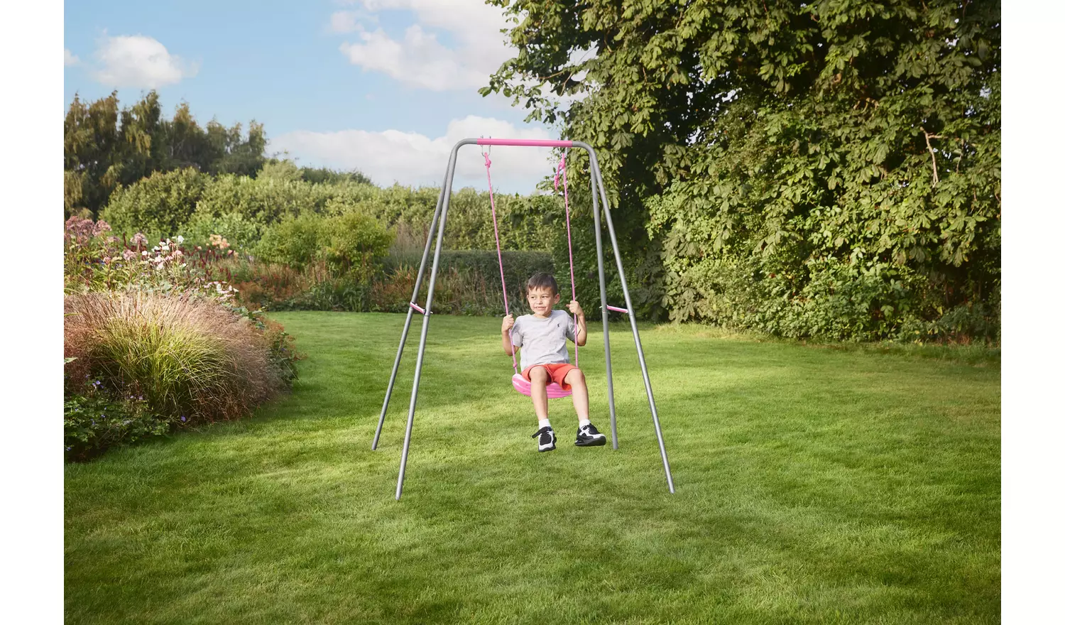 Chad Valley Kids Garden Swing - Pink