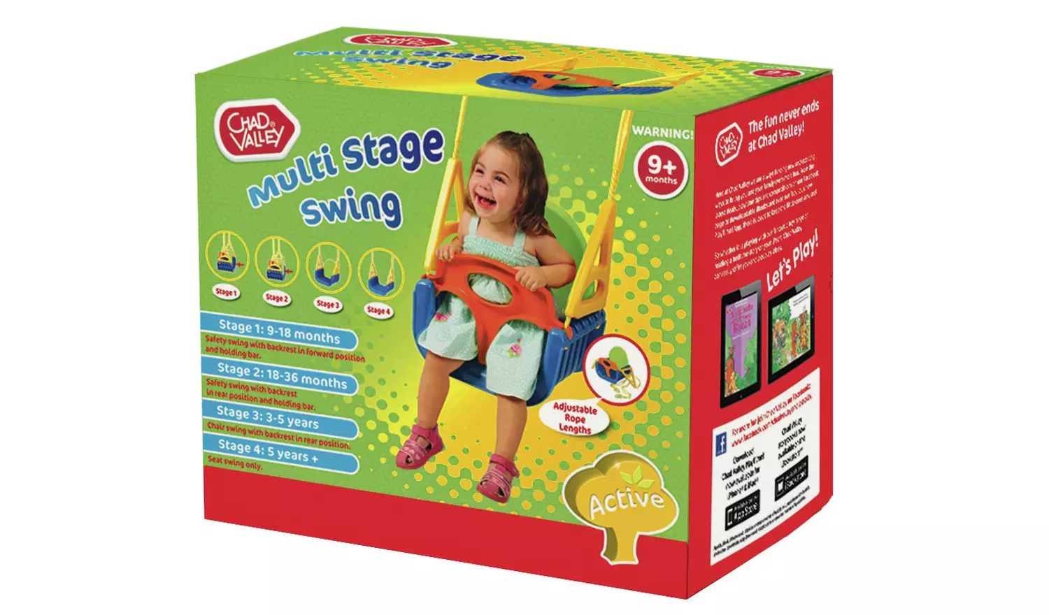 Chad Valley 2 in 1 Toddler and Kids Swing Seat
