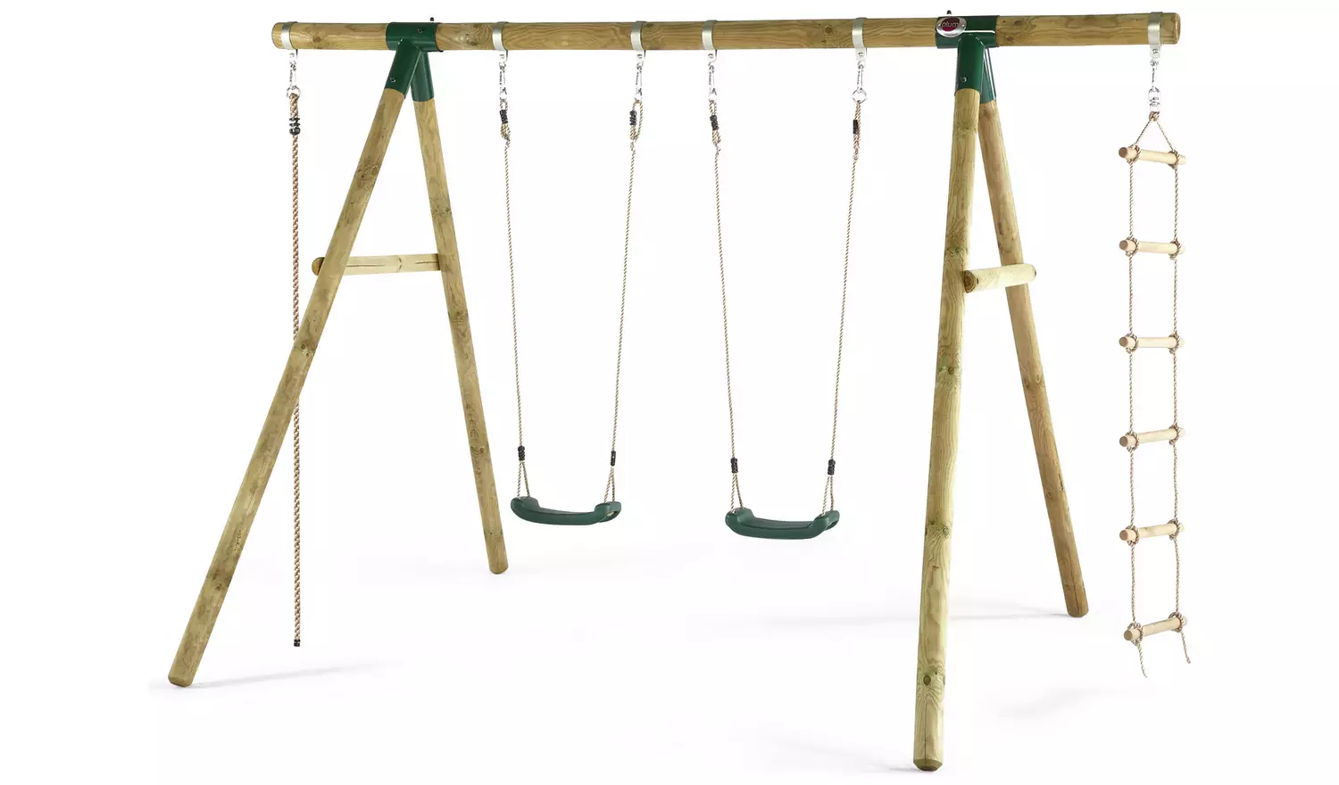 Plum Gibbon Wooden Garden Swing Set.
