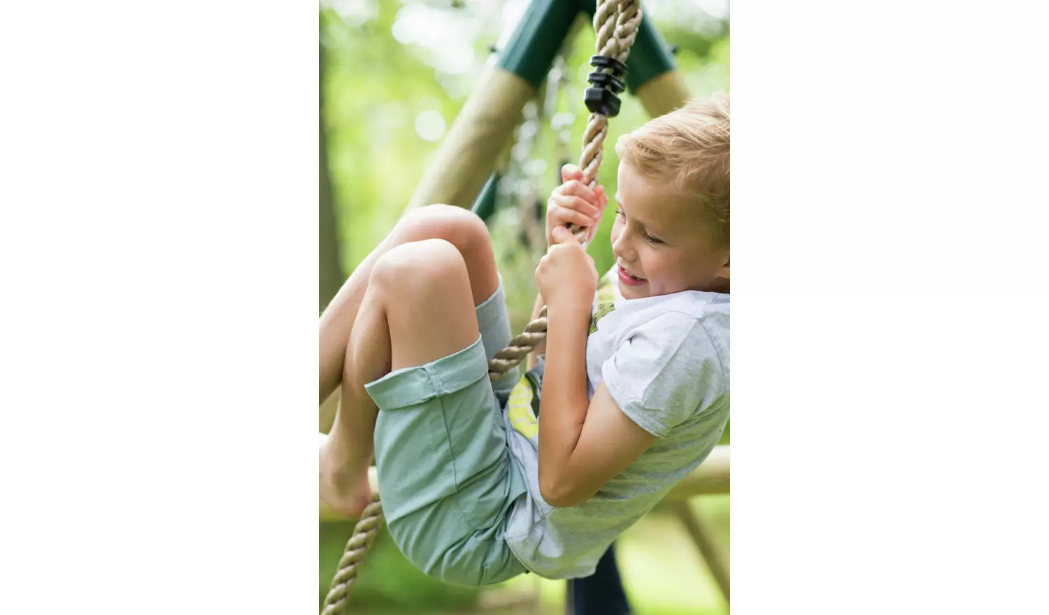 Plum Gibbon Wooden Garden Swing Set.