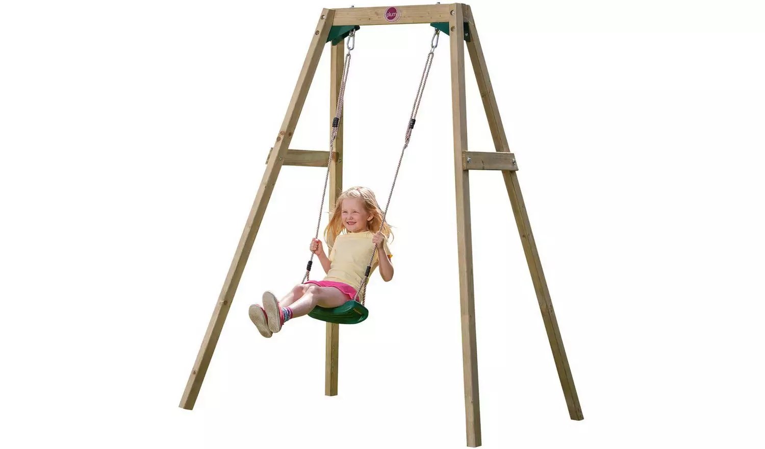 Plum Wooden Single Swing Set