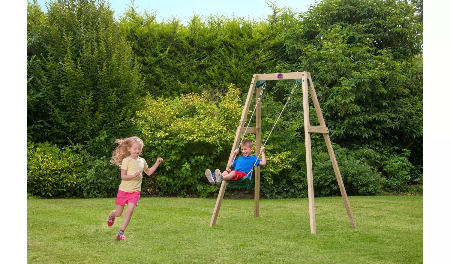 Plum Wooden Single Swing Set