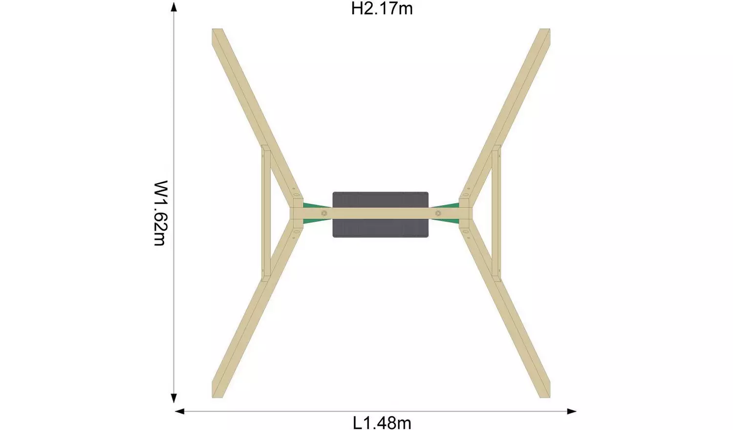 Plum Wooden Single Swing Set