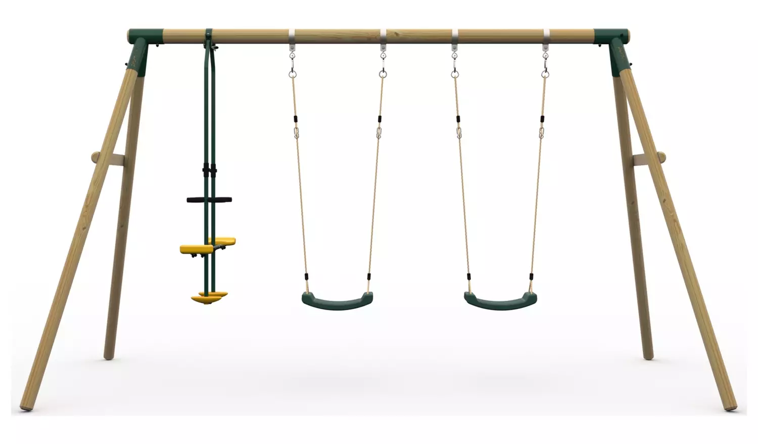 Plum Colobus Wooden Garden Swing Set.
