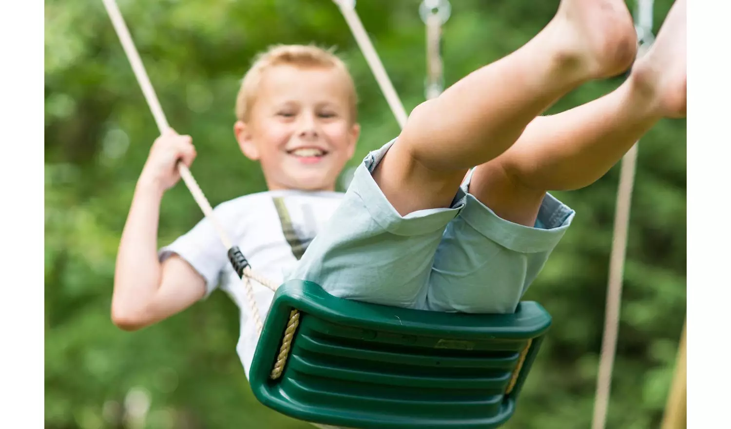 Plum Colobus Wooden Garden Swing Set.