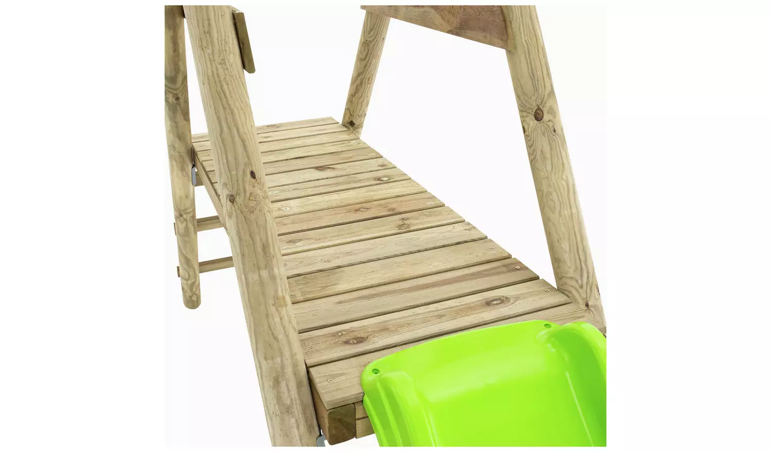 TP Wooden Double Swing Set, Glider, and Slide