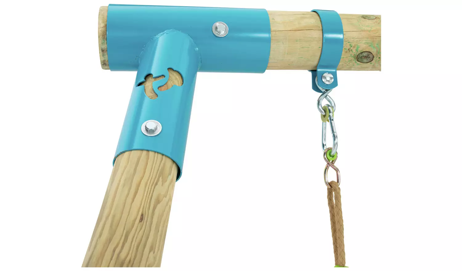 TP Wooden Double Swing Set, Glider, and Slide