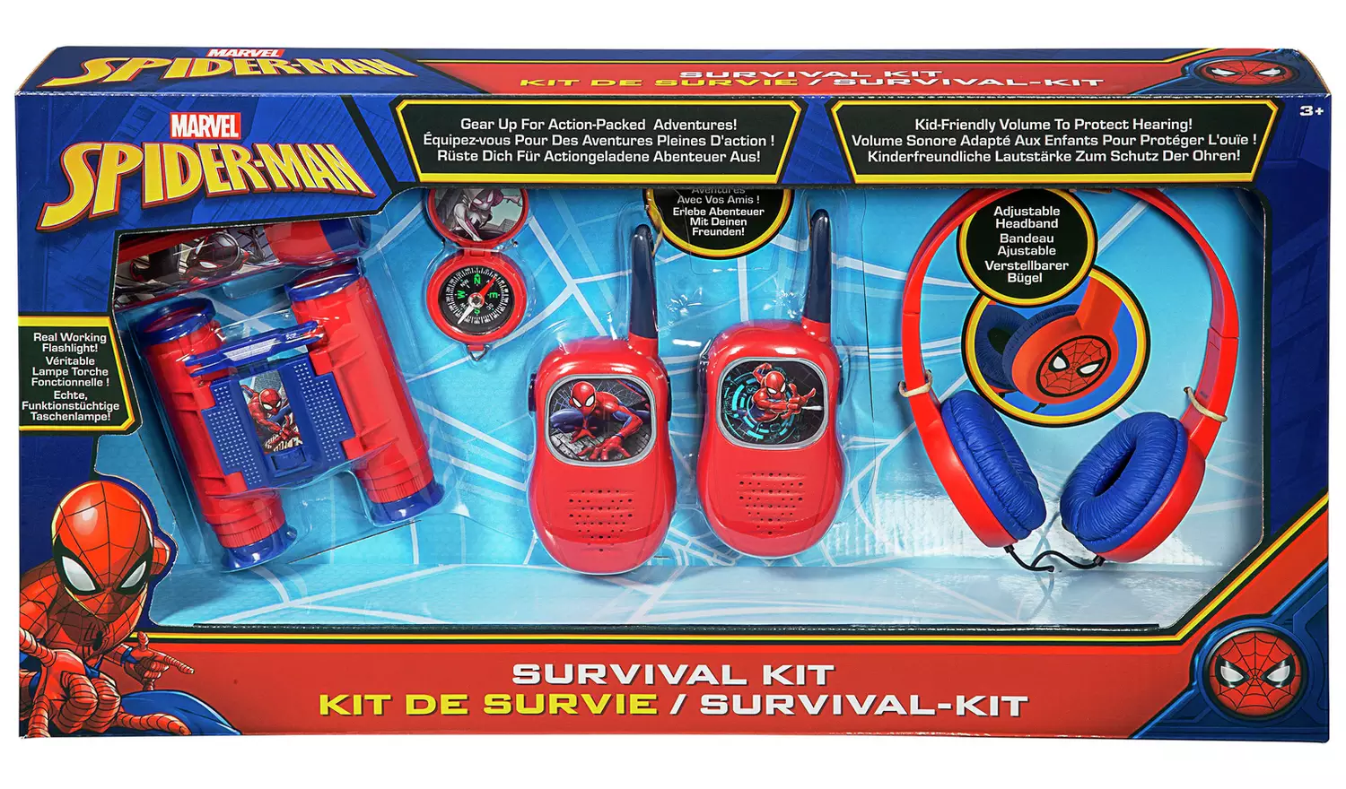Marvel Spider-Man Three Piece Walkie Talkie Adventure Set