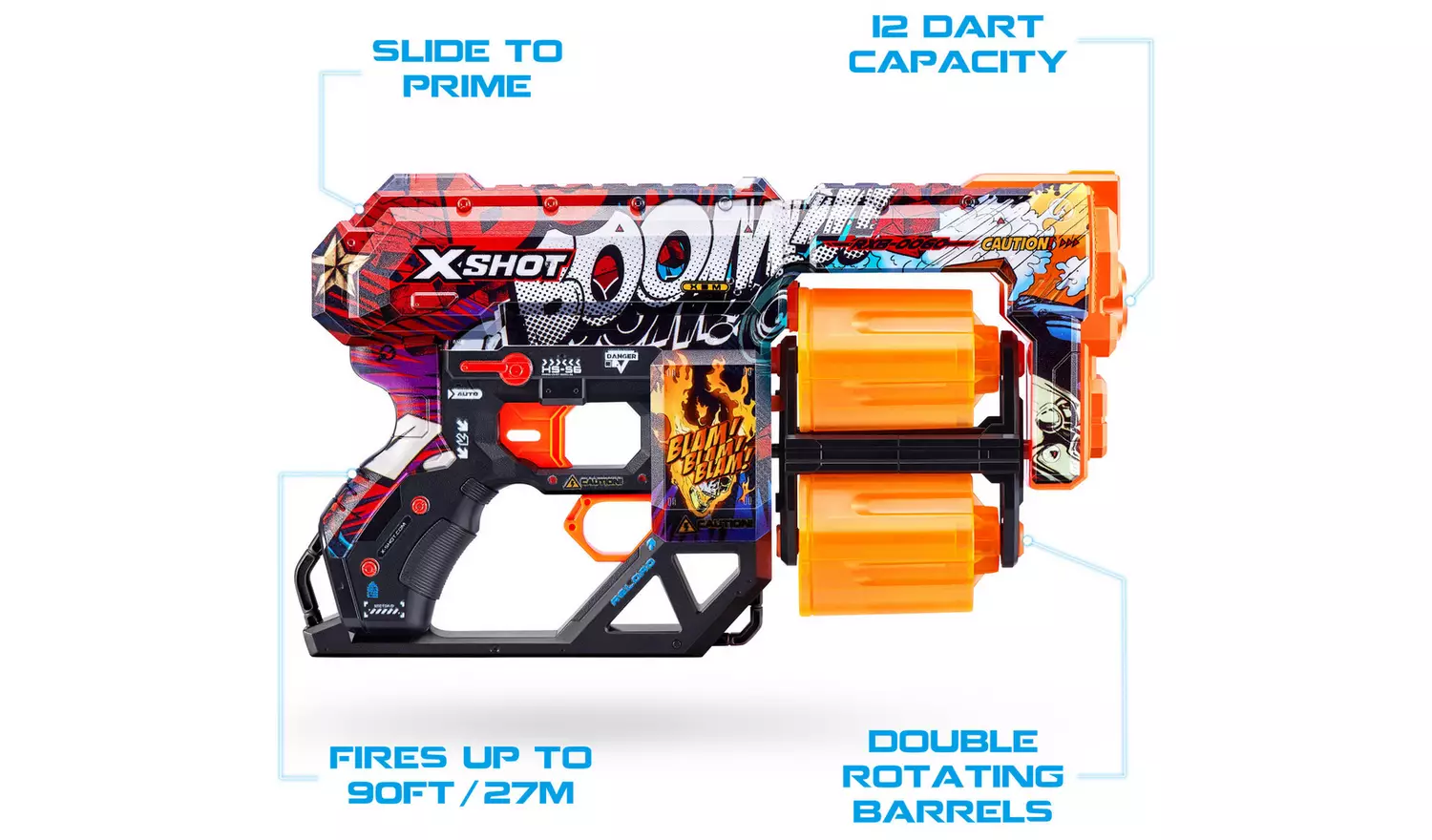 XSHOT Skins Dread Dart Blaster (12 Darts)
