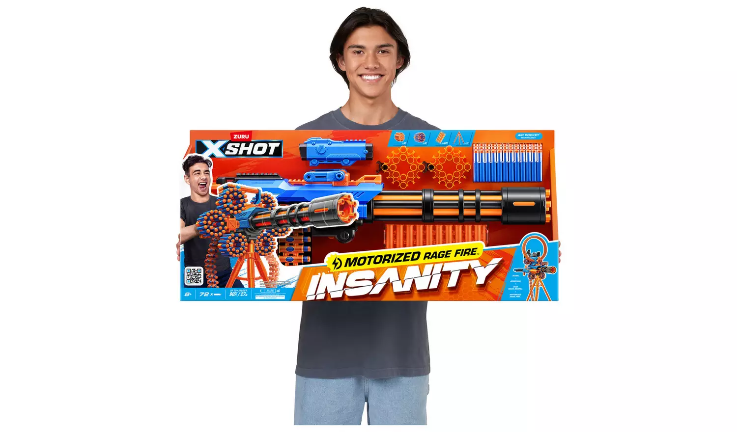 XSHOT Insanity Motorized Rage Fire Blaster (72 Darts)