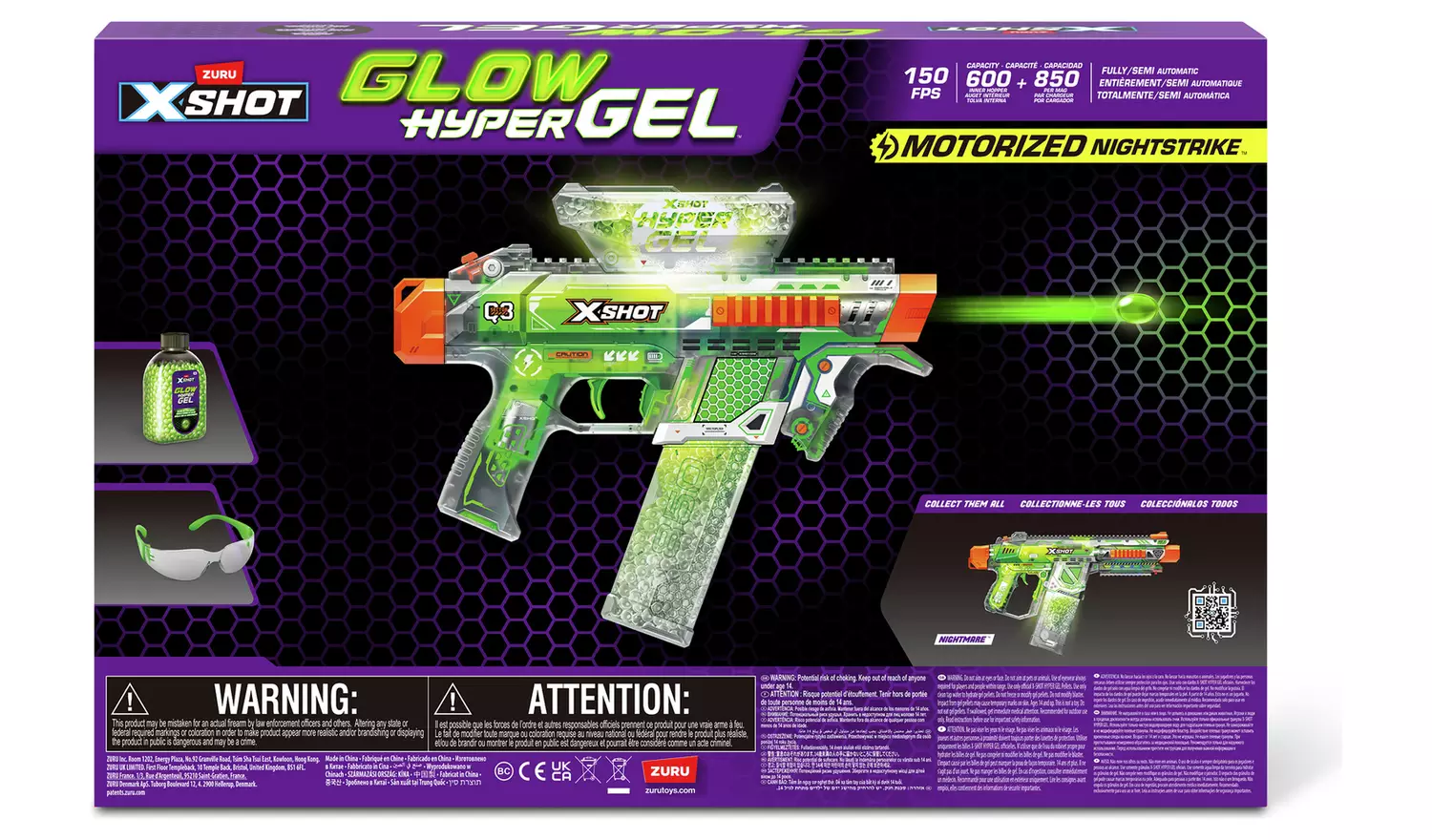 XSHOT Hyper Gel Glow NightStrike Blaster by ZURU