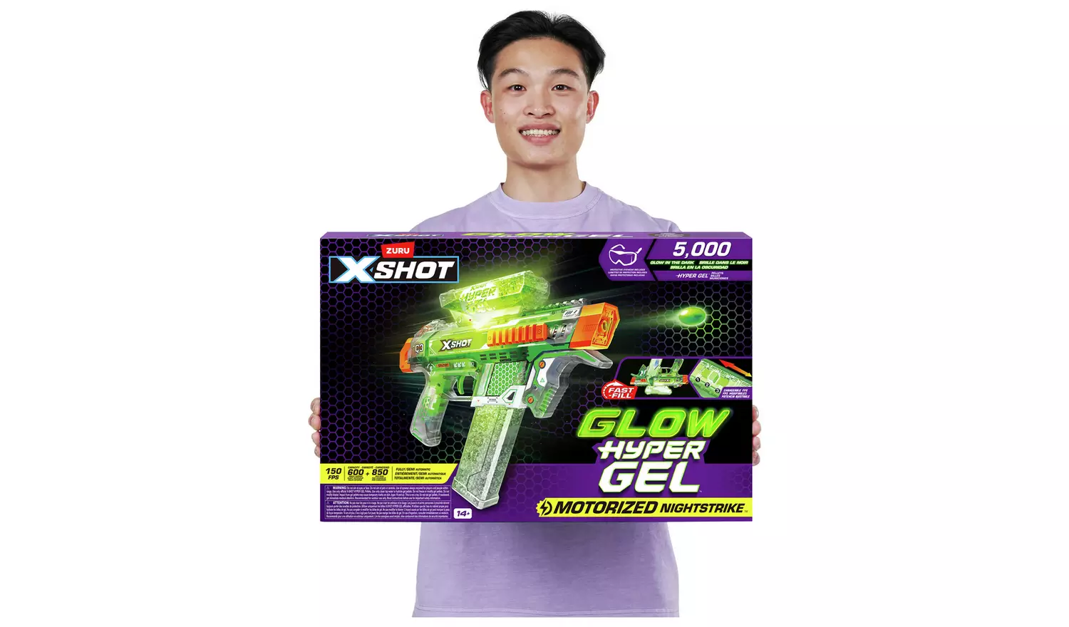 XSHOT Hyper Gel Glow NightStrike Blaster by ZURU