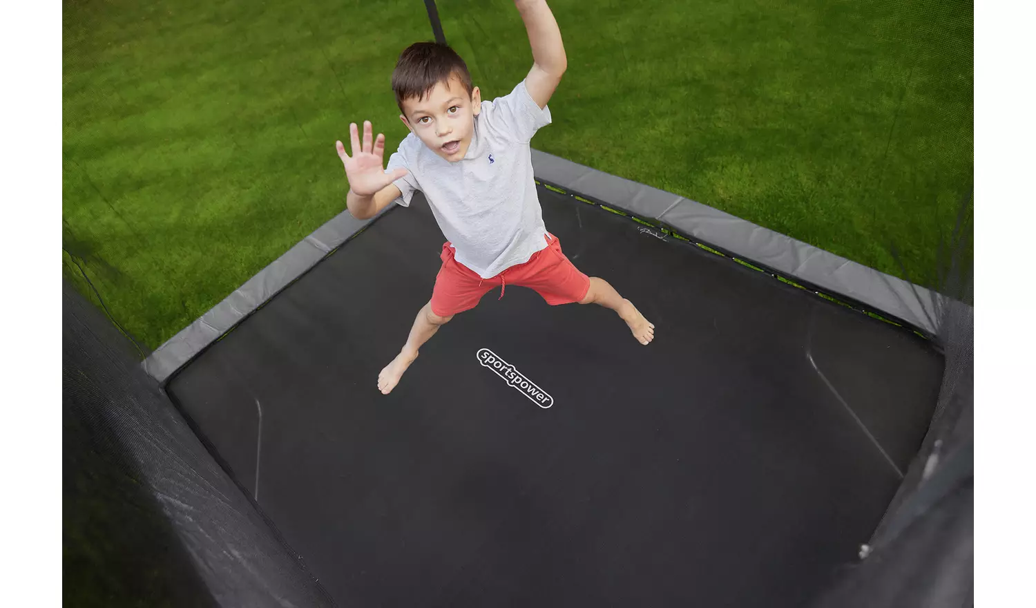 Sportspower 10ft x 8ft Rectangular Trampoline with Enclosure