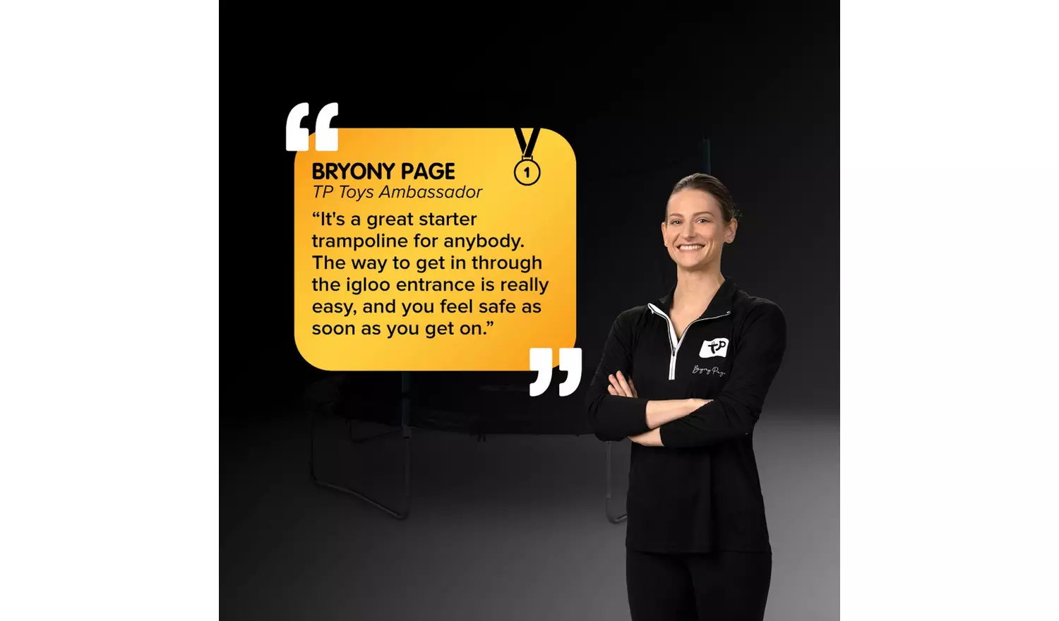 TP Toys 8ft Kids Trampoline With Igloo Door and Enclosure