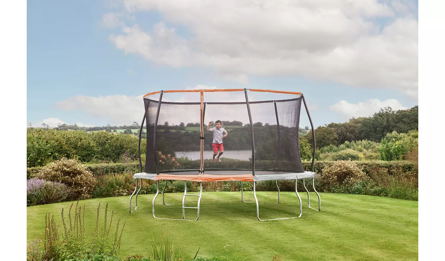 Sportspower 14ft Outdoor Kids Trampoline with Enclosure