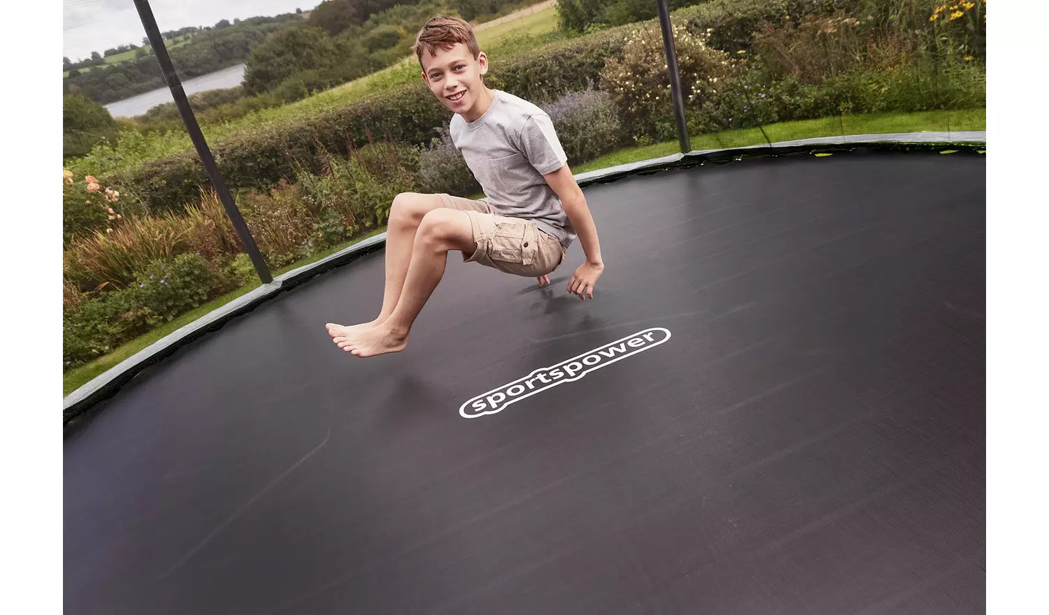 Sportspower 14ft Outdoor Kids Trampoline with Enclosure