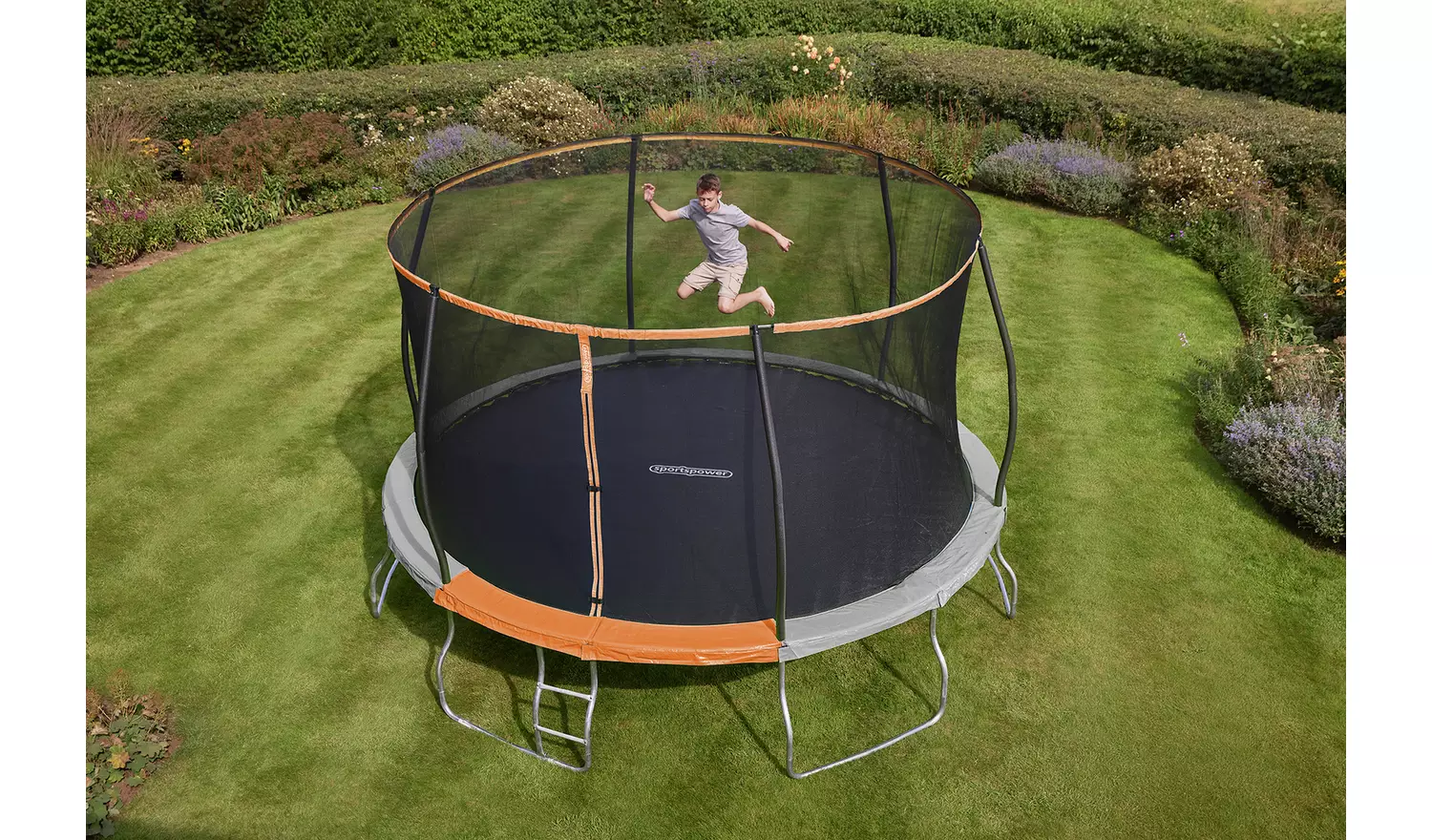 Sportspower 14ft Outdoor Kids Trampoline with Enclosure