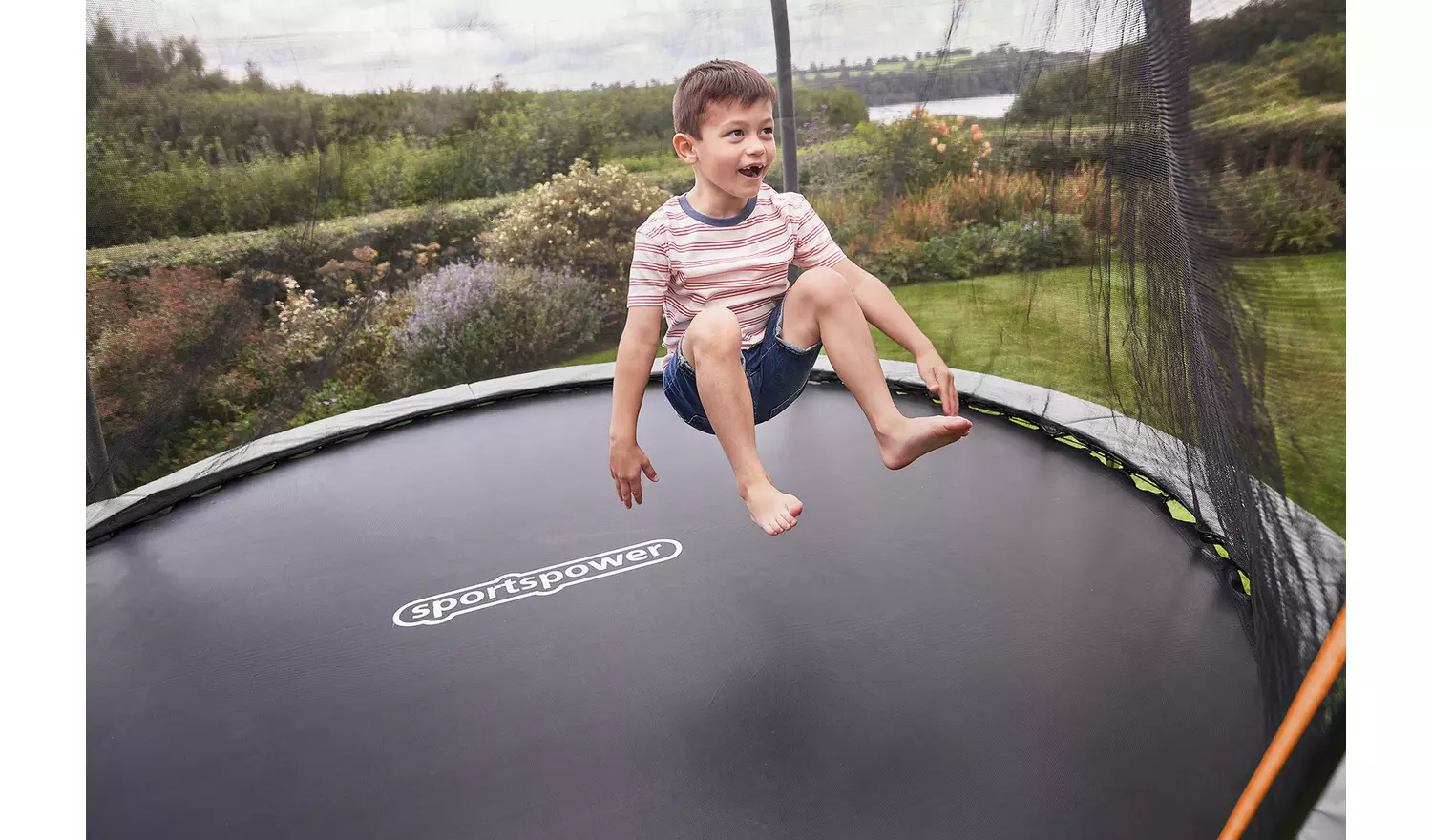 Sportspower 8ft Outdoor Kids Trampoline with Enclosure