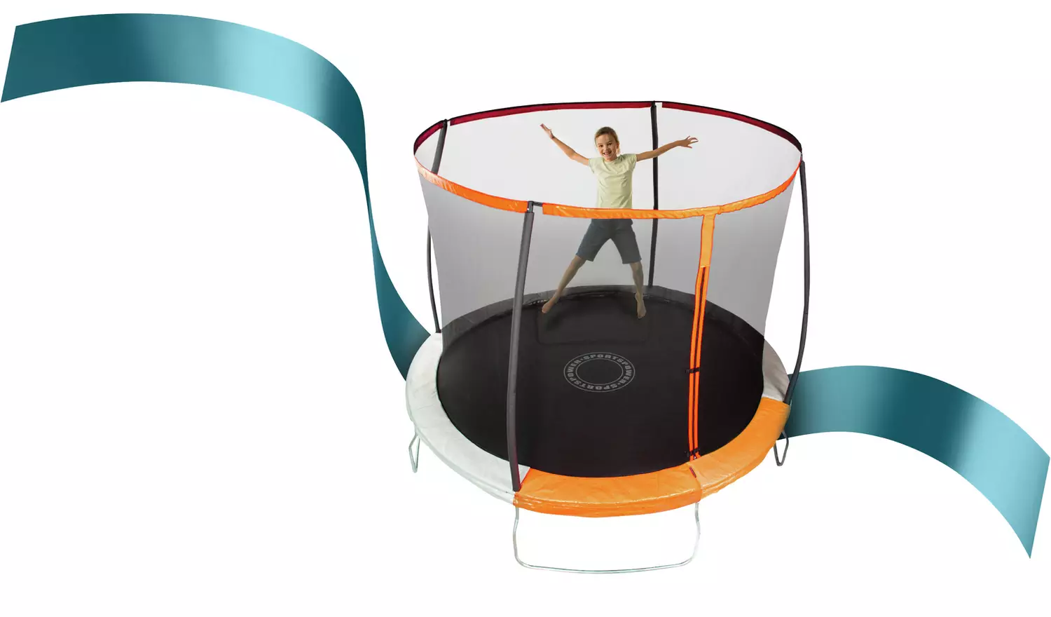 Sportspower 8ft Outdoor Kids Trampoline with Enclosure