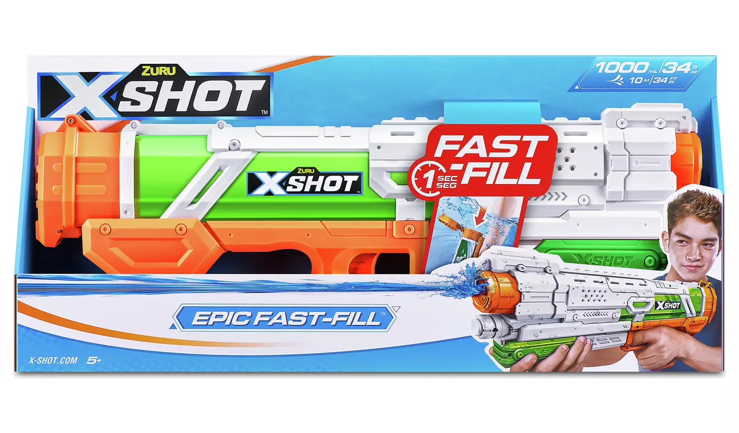 ZURU XSHOT Water Fast-Fill Epic Water Blaster